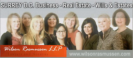 Wislon Rasmussen LLP, Surrey lawyers for Business, Real Estate and Wills and Estates  legal work