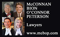 Downtown Victoria, BC lawyers:  Michael O'Connor, QC; Pat Bion, business lawyer, Michael Mark, civil litigator, and Charlotte Salomon, wills, probate lawyer -click for more info 