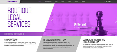 Sorel Leinburd's website on his boutique law practice in business, information technology, and corporate-commercial law - CLICK TO SITE 