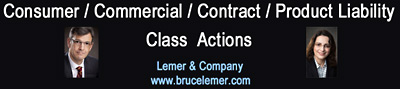 Consumer/contracts/product-liability/ class actions photos of lawyers Bruce Lemer and Felicity Schweitzer, in Vancouver on Cambie St. in Gastown -- click to website of brucelemer.com