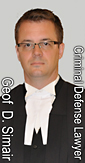 Geof D. Simair, wearing formal lawyers robes 