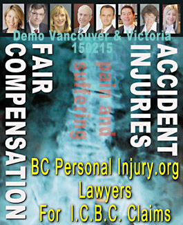 photo of xray-ct scan of lower lumbar spin and hip area with  photos of experienced personal injury ICBC claims lawyer in Vancouver and Victoria  in top margin - clikc to site of top experienced lawyers in BC including Rose Keith, Bruce Lemer, Sandra Banister QC,  and Philip Wiseman in Vancouver - read more articles at www.bcpersonalinjury.org 